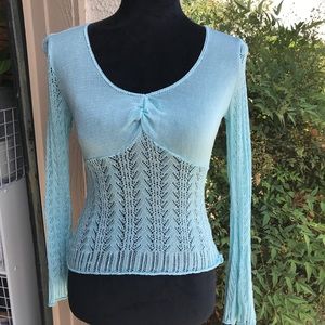 Worthington Small Aqua Long Sleeve